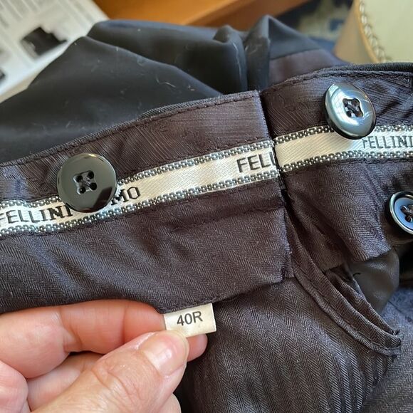 Fellini Uomo black polyester/rayon tuxedo suit - Picture 11 of 11